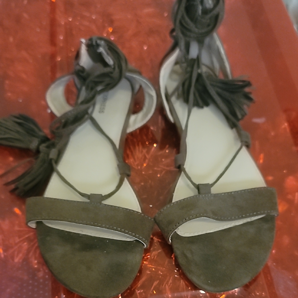 SOLD Suede Gladiator Lace-Up Sandals